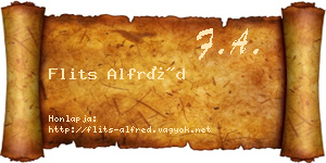 Flits Alfréd névjegykártya